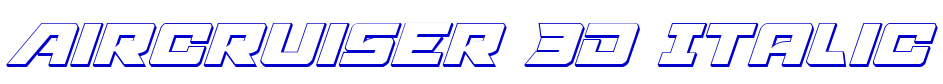 Aircruiser 3D Italic 字体